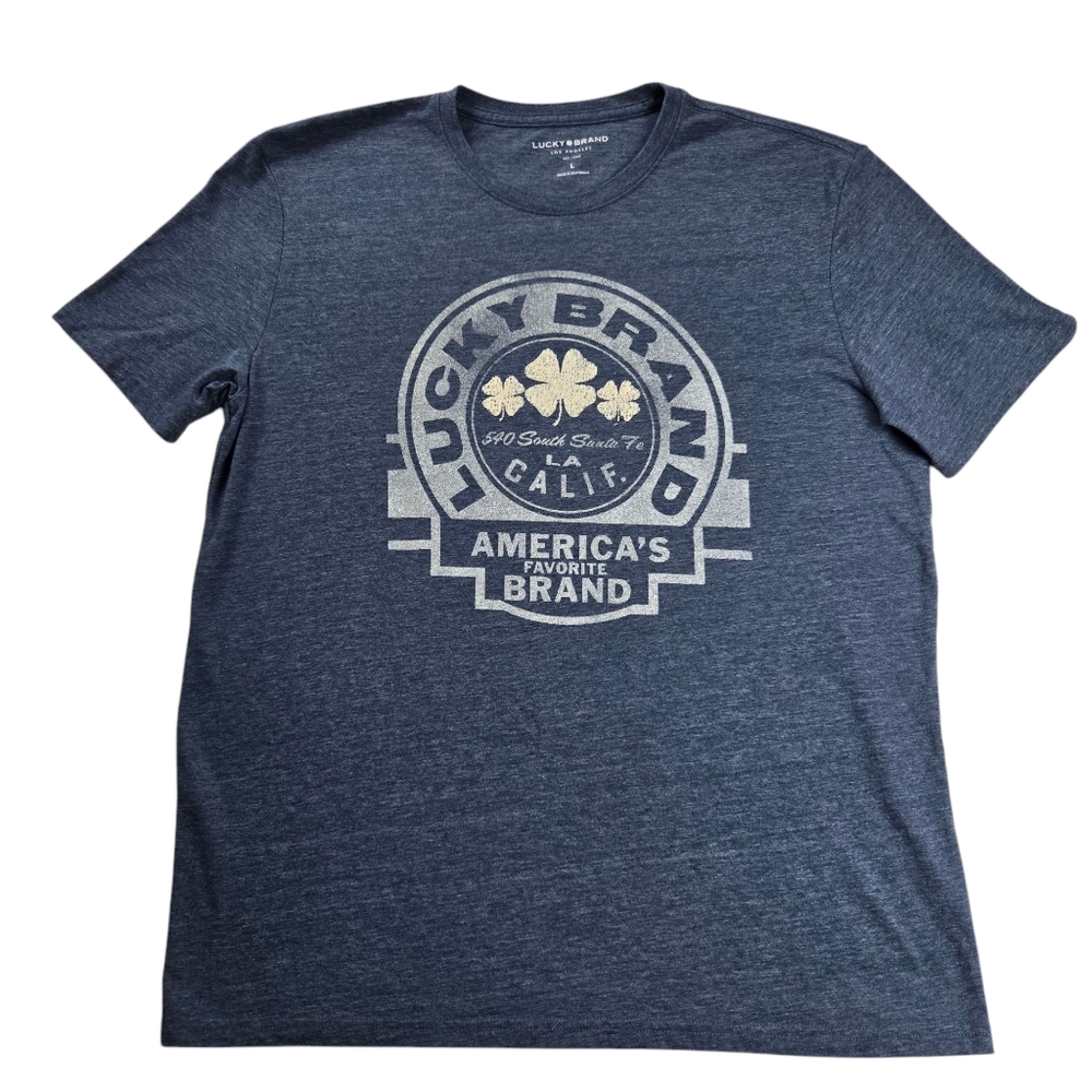 Lucky Brand Blue America's Favorite Brand Graphic T-Shirt